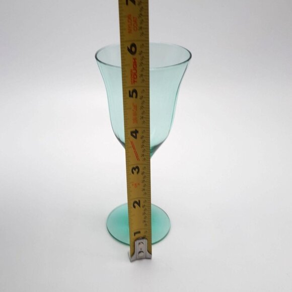 Vaseline Uranium Green Depression Glass Optic Panel Stemware Cocktail Glass - Picture 2 of 16